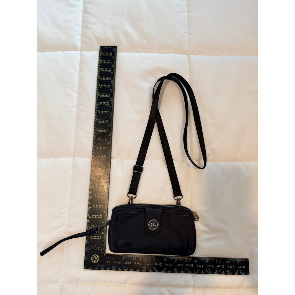 Baggallini Bryant Crossbody Bag Black Camo RFID Wallet Wristlet Purse